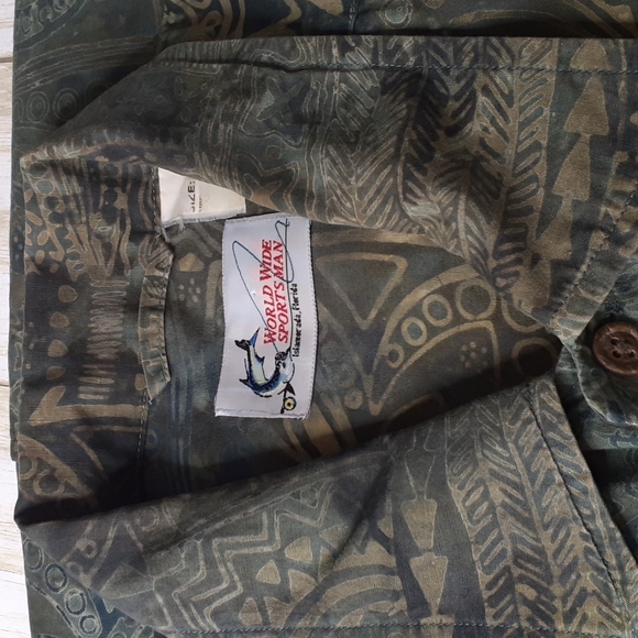 World Wide Sportsman Fishing  Casual Button Down Shirt Men's Size Medium - Picture 16 of 16